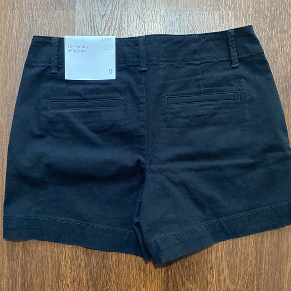 Brand New Monroe 4” Loft Black Shorts Size 0 - Picture 2 of 4